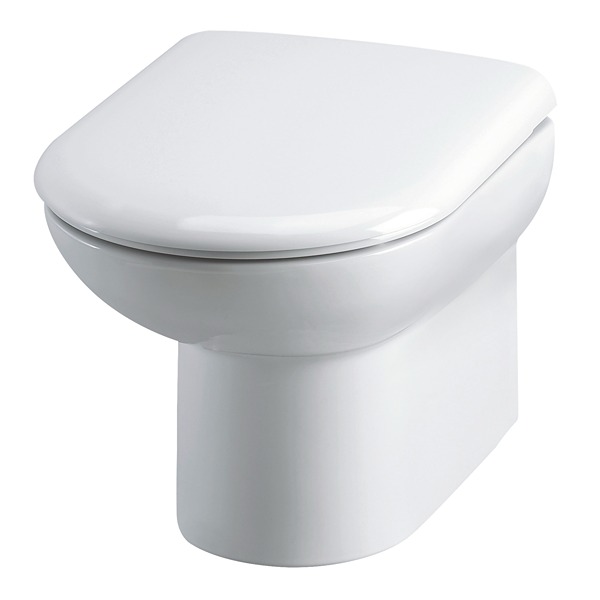 Hudson Reed Back To Wall Pan & Seat 375 x 450mm Gloss White