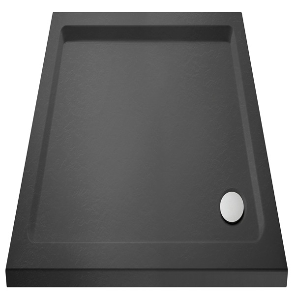 Hudson Reed Rectangular Shower Tray 1100 x 760mm Grey Slate