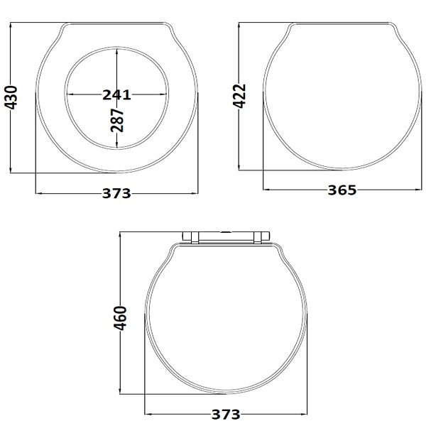 Hudson Reed Old London Ryther Toilet Seat 373 x 60mm Hunter Green